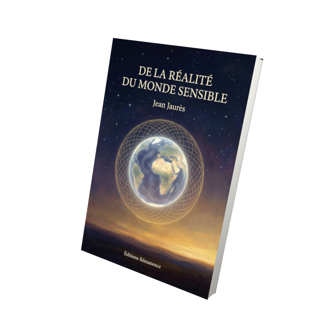 Livre De la réalité du monde sensible par Jean Jaurès - Vue 3D - Editions Remanence