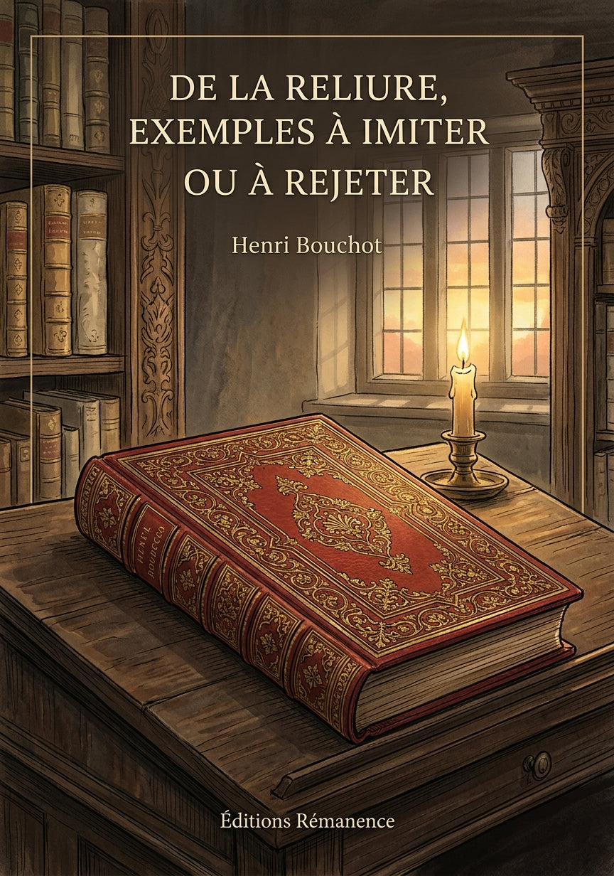 Livre De la reliure, Exemples à imiter ou à rejeter par Henri Bouchot - Couverture - Editions Remanence