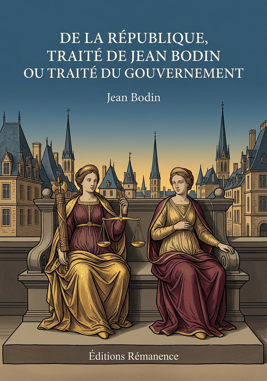Livre De la République, traité de Jean Bodin ou traité du gouvernement par Jean Bodin - Couverture - Editions Remanence