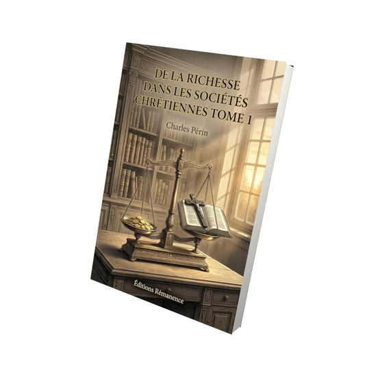 Livre De la richesse dans les sociétés chrétiennes Tome 1 - Charles Périn - Editions Remanence