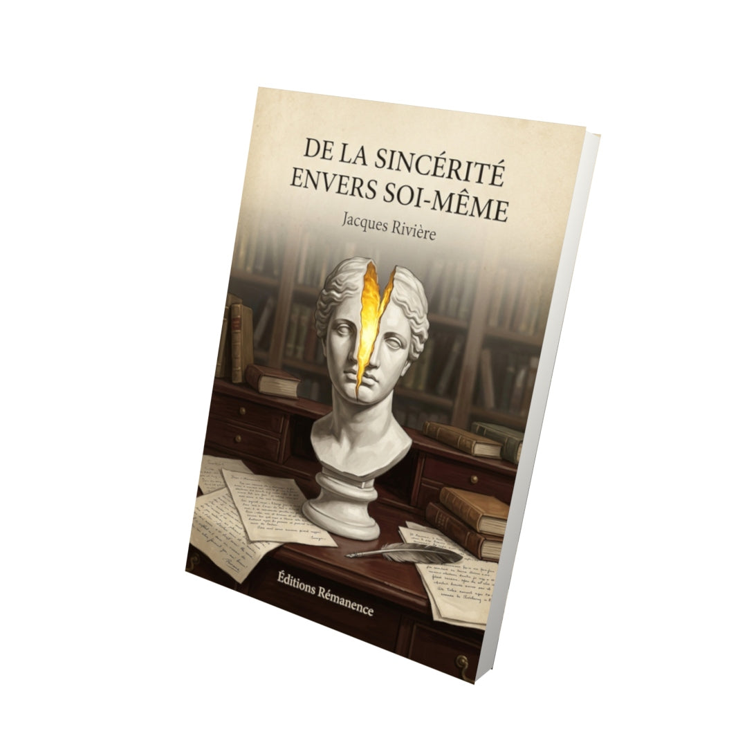Livre De la sincérité envers soi-même - Jacques Rivière - Vue 3D - Editions Remanence