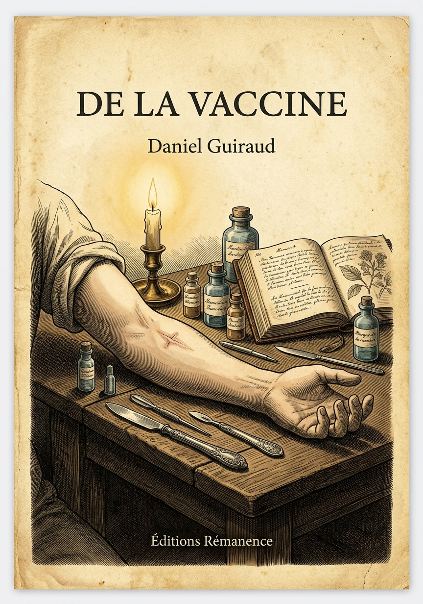 Livre De la vaccine par Daniel Guiraud - Couverture - Editions Remanence