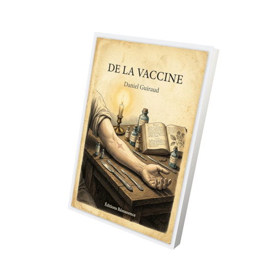 Livre De la vaccine par Daniel Guiraud - Vue 3D - Editions Remanence