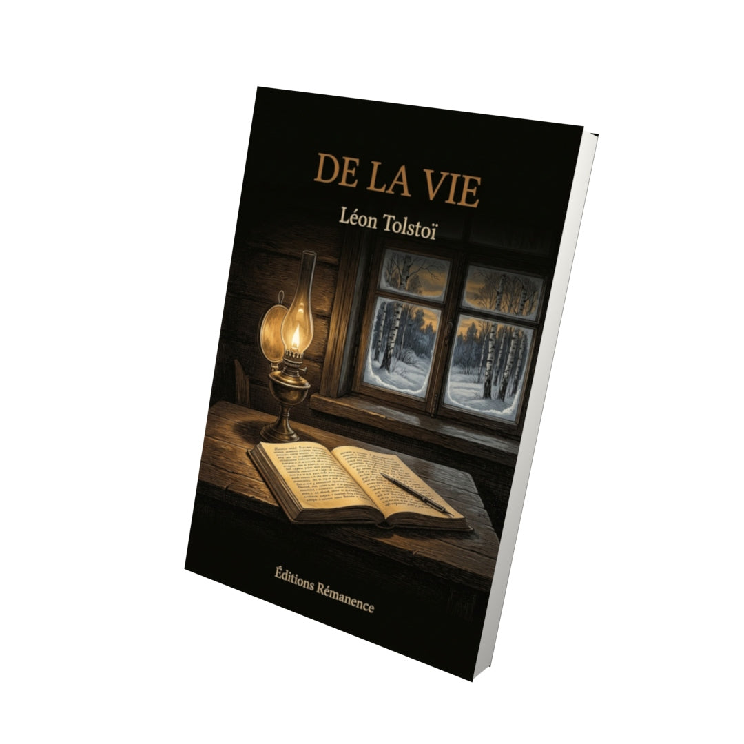 Livre De la vie par Léon Tolstoï - Vue 3D - Editions Remanence