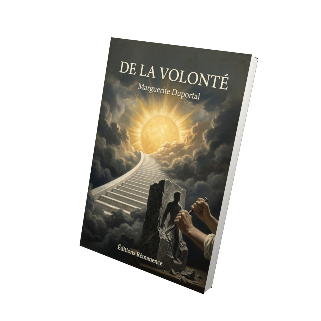 Livre De la volonté - Marguerite Duportal - Vue 3D - Editions Remanence