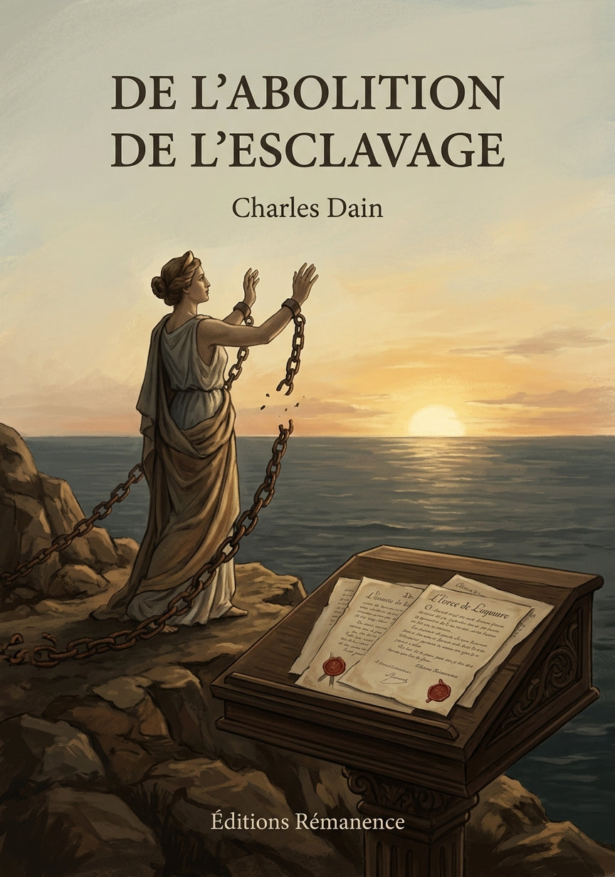 Livre De l’abolition de l’esclavage par Charles Dain - Couverture - Editions Remanence