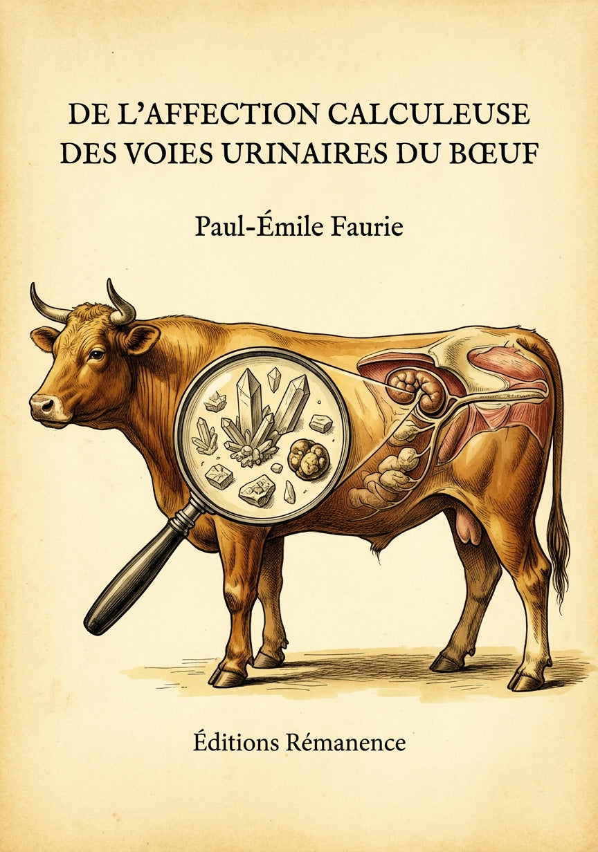 Livre De l’affection calculeuse des voies urinaires du bœuf par Paul-Émile Faurie - Couverture - Editions Remanence