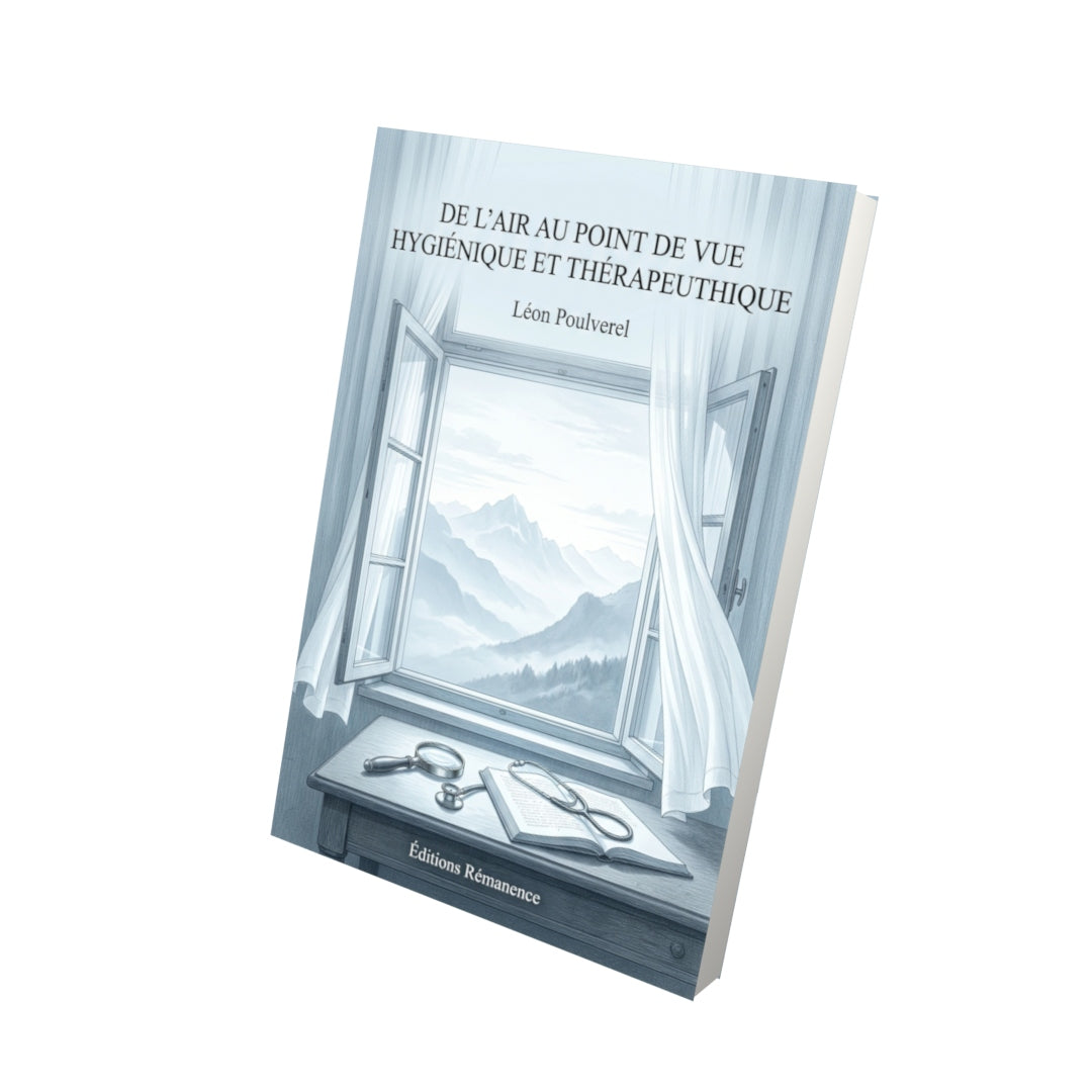 Livre De l’air au point de vue hygiénique et thérapeuthique par Léon Poulverel - Vue 3D - Editions Remanence