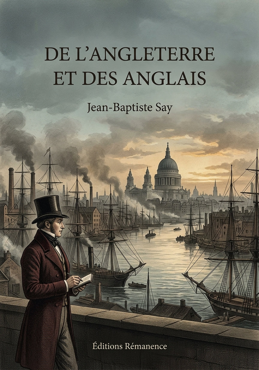 Livre De l’Angleterre et des Anglais par Jean-Baptiste Say - Couverture - Editions Remanence