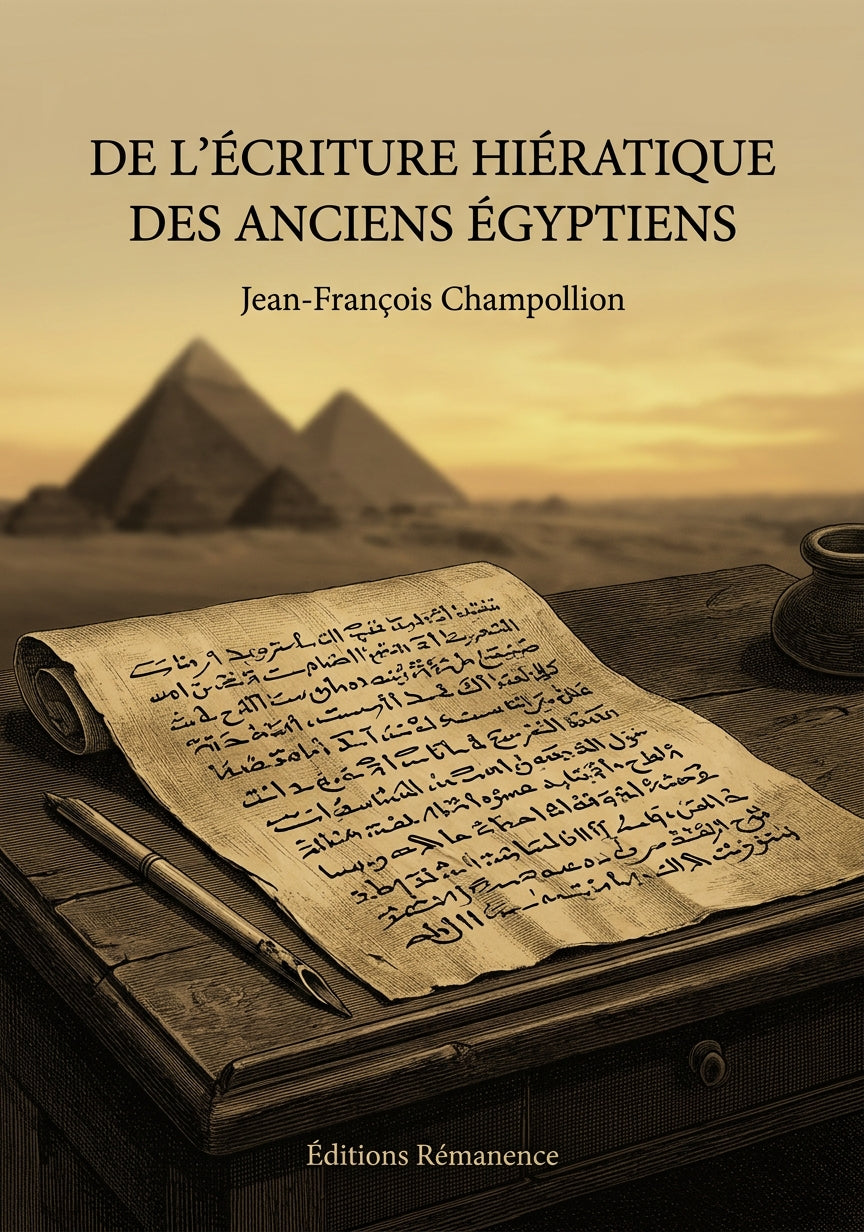 Livre De l’Écriture hiératique des anciens Égyptiens par Jean-François Champollion - Couverture - Editions Remanence