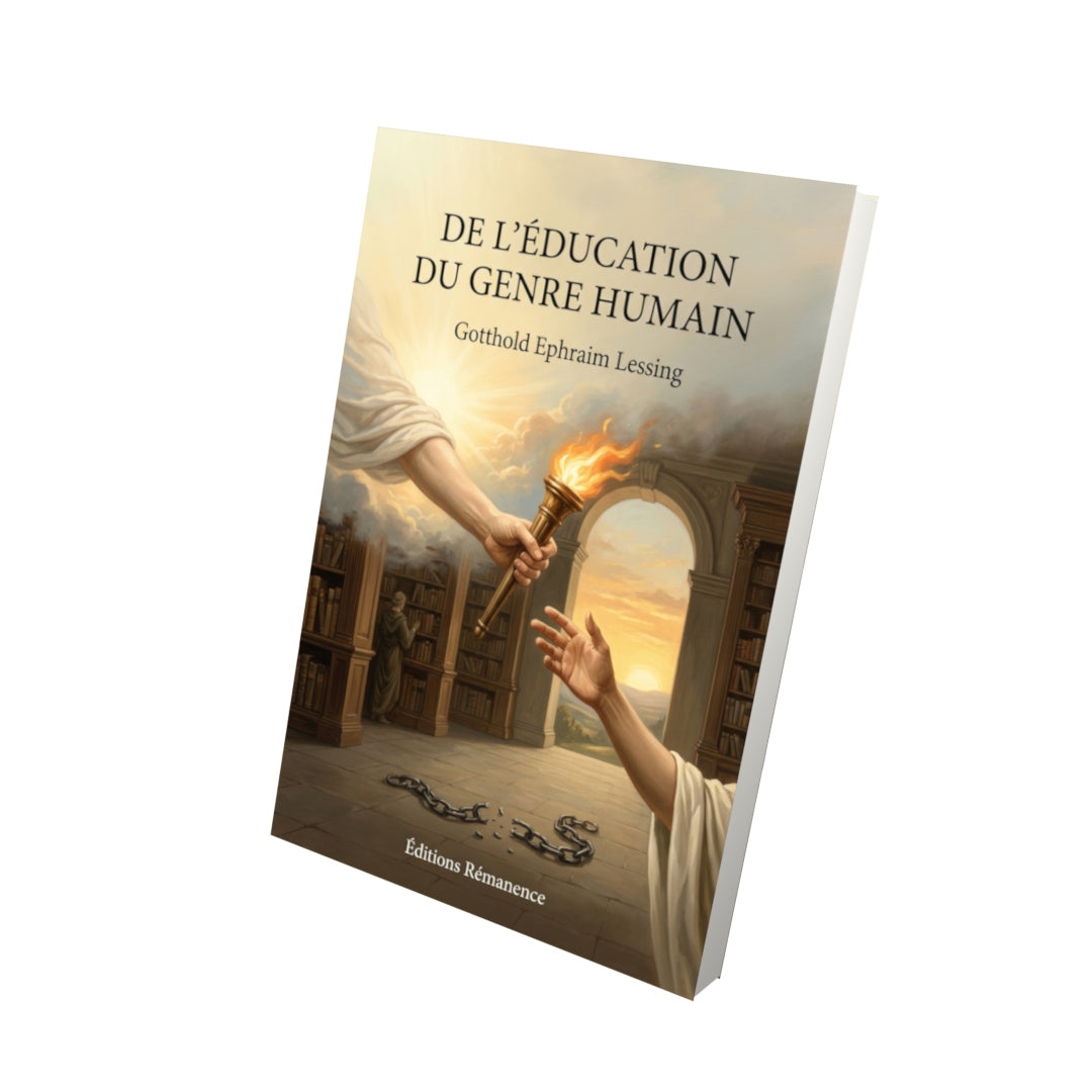 Livre De l’éducation du genre humain par Gotthold Ephraim Lessing - Vue 3D - Editions Remanence