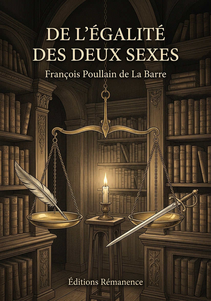 Livre De l’égalité des deux sexes par François Poullain de La Barre - Couverture - Editions Remanence