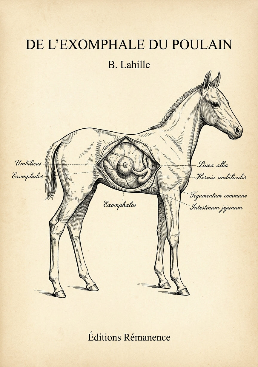 Livre De l’exomphale du poulain par B. Lahille - Couverture - Editions Remanence