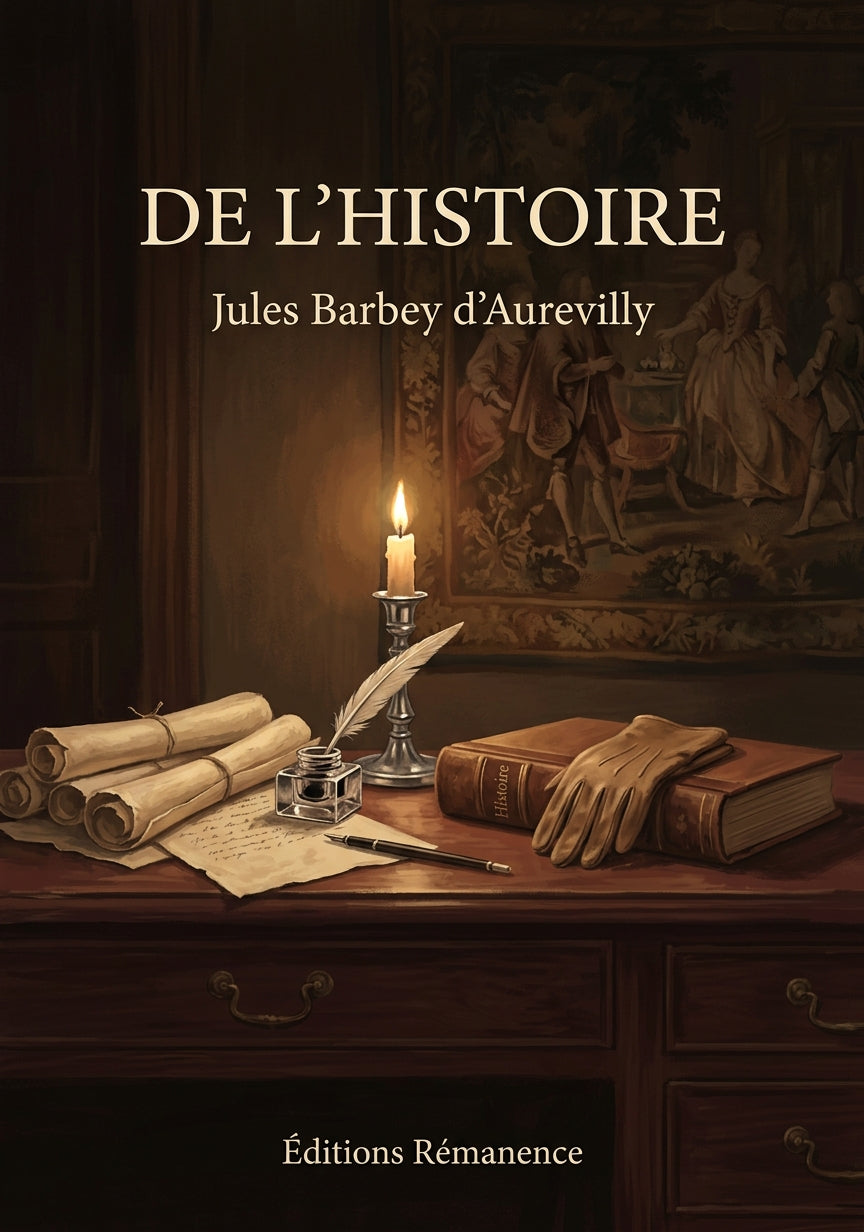 Livre De l’histoire par Jules Barbey d’Aurevilly - Couverture - Editions Remanence