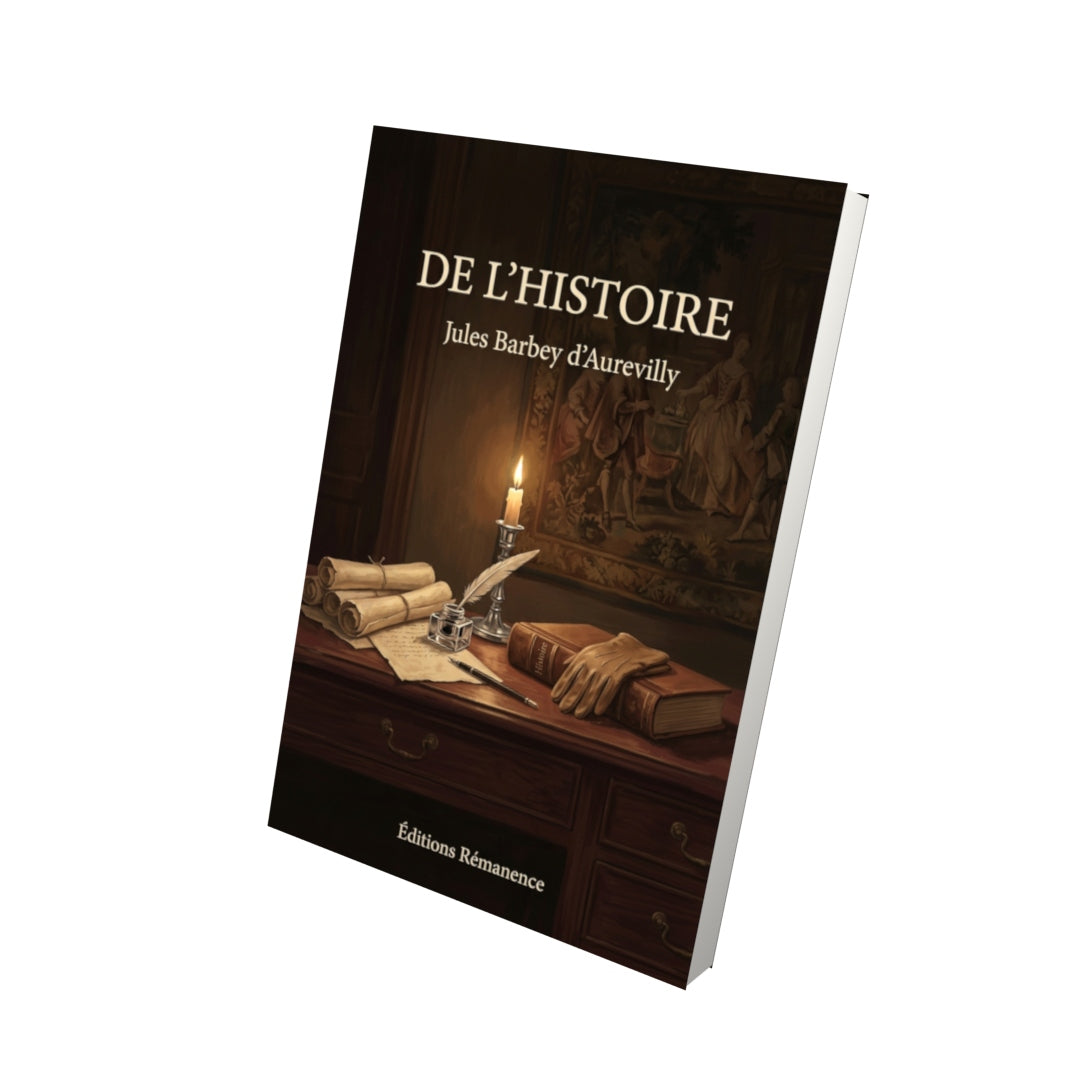 Livre De l’histoire par Jules Barbey d’Aurevilly - Vue 3D - Editions Remanence
