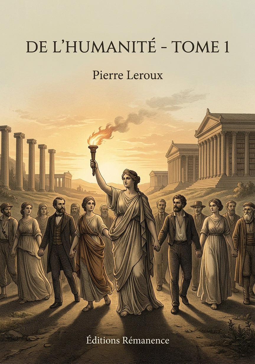 Livre De l’humanité - Tome 1 par Pierre Leroux - Couverture - Editions Remanence