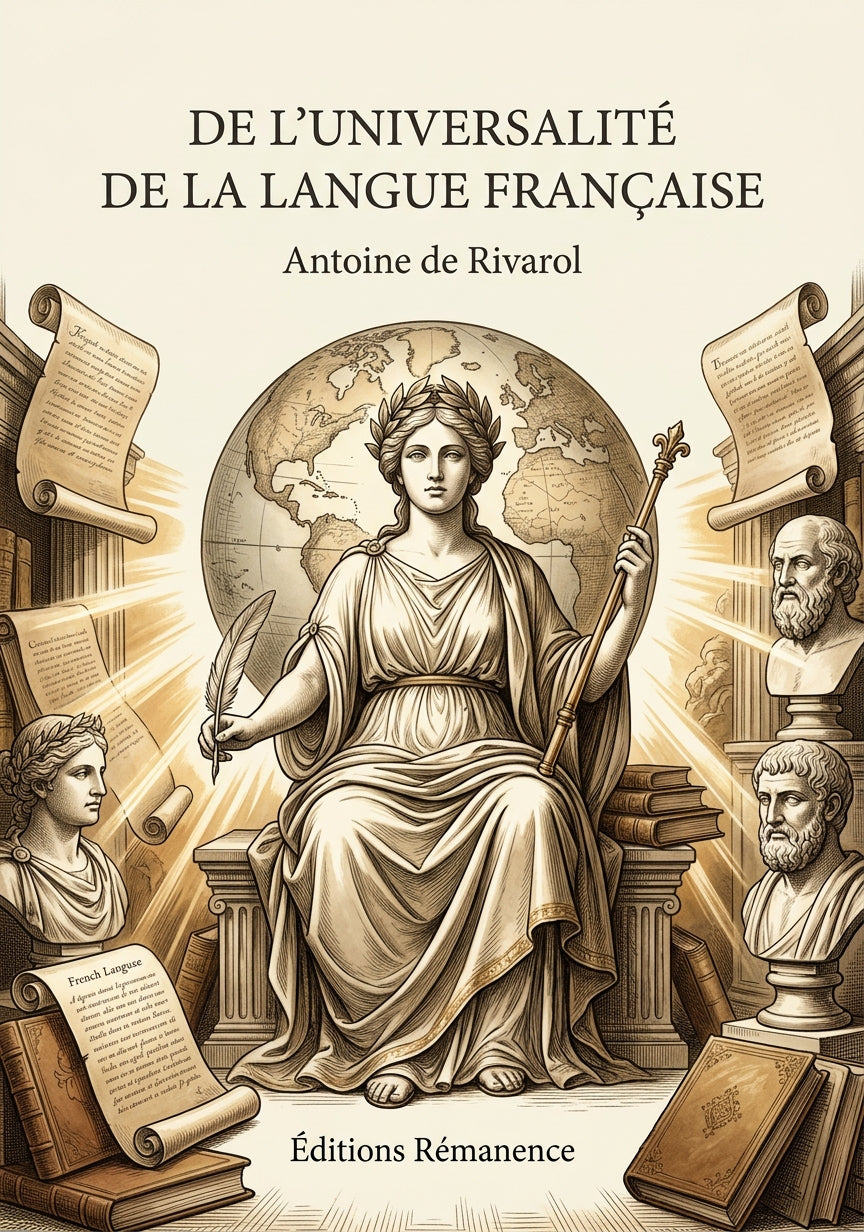 Livre De l’Universalité de la langue française par Antoine de Rivarol - Couverture - Editions Remanence