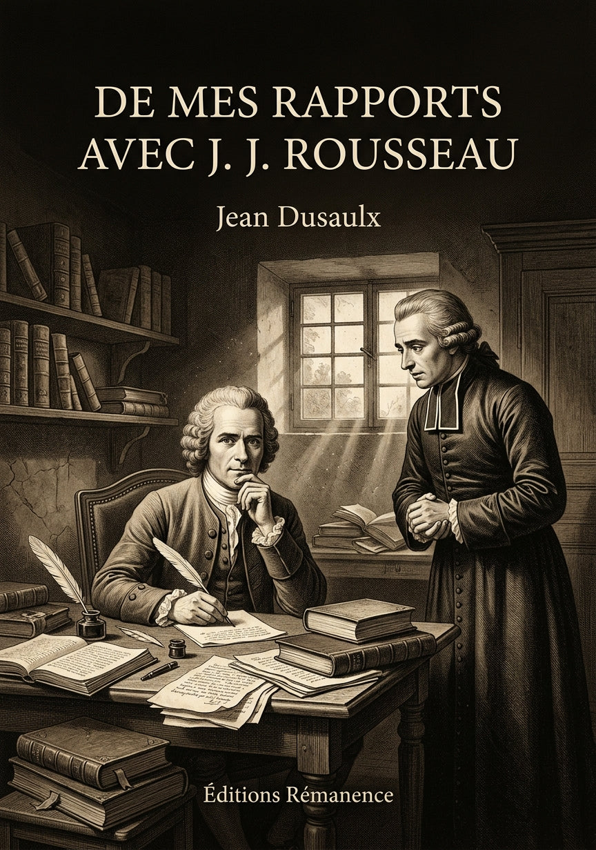 Livre De mes rapports avec J. J. Rousseau par Jean Dusaulx - Couverture - Editions Remanence