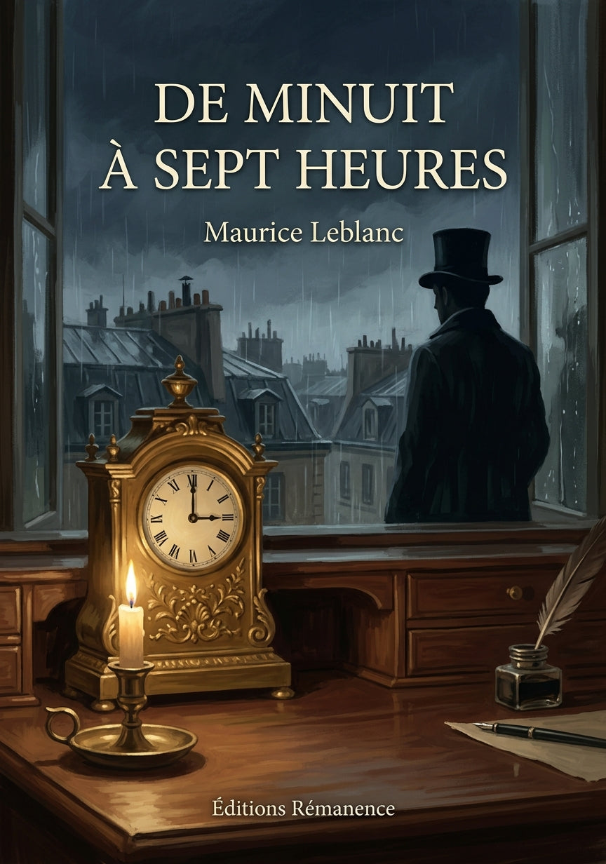 Livre De minuit à sept heures par Maurice Leblanc - Couverture - Editions Remanence