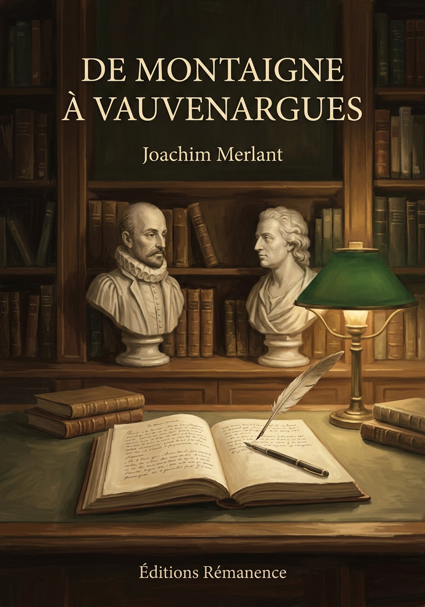 Livre De Montaigne à Vauvenargues par Joachim Merlant - Couverture - Editions Remanence