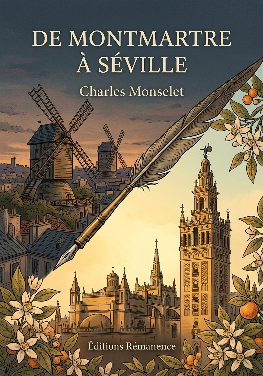 Livre De Montmartre à Séville par Charles Monselet - Couverture - Editions Remanence