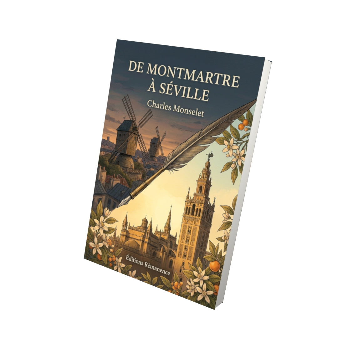 Livre De Montmartre à Séville par Charles Monselet - Vue 3D - Editions Remanence
