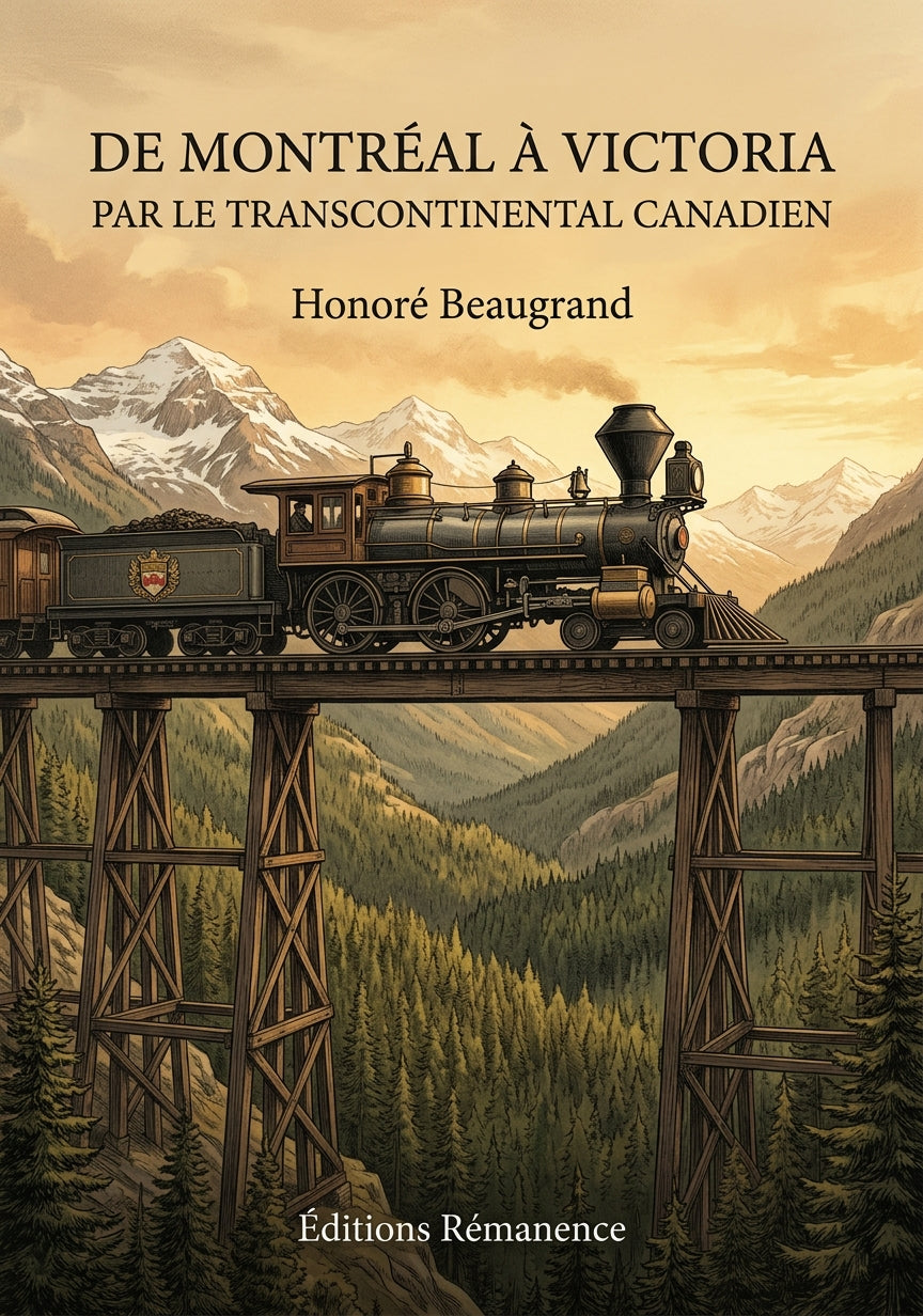 Livre De Montréal à Victoria par le transcontinental canadien par Honoré Beaugrand - Couverture - Editions Remanence