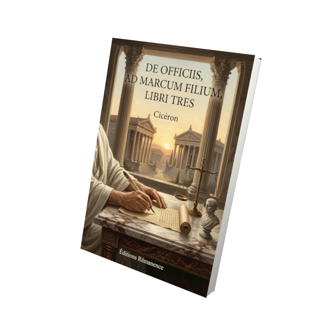 Livre De officiis, ad Marcum filium, libri tres par Cicéron - Vue 3D - Editions Remanence