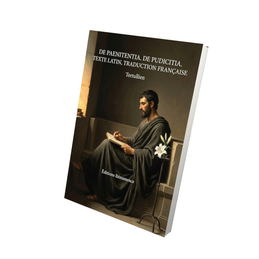 Livre De paenitentia. De pudicitia. Texte latin, traduction française par Tertullien - Vue 3D - Editions Remanence