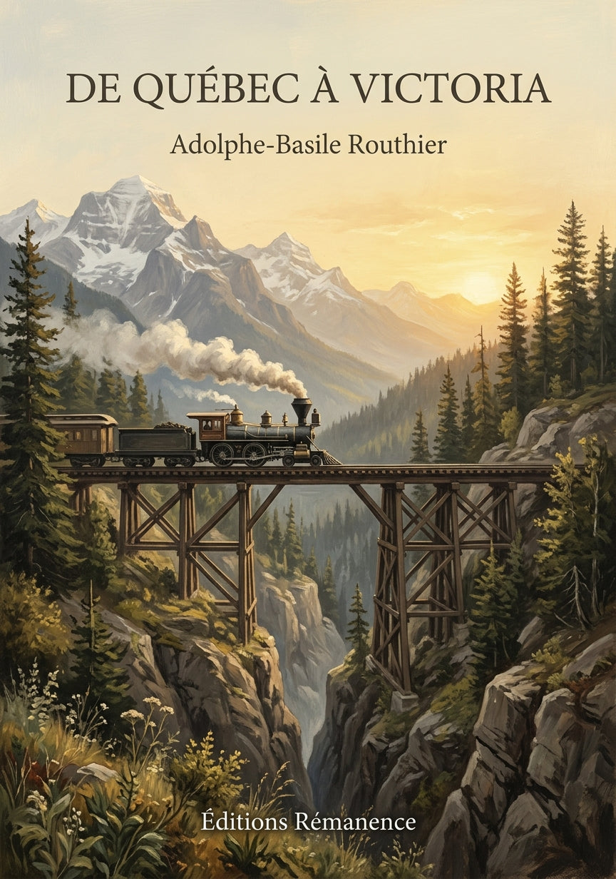Livre De Québec à Victoria par Adolphe-Basile Routhier - Couverture - Editions Remanence