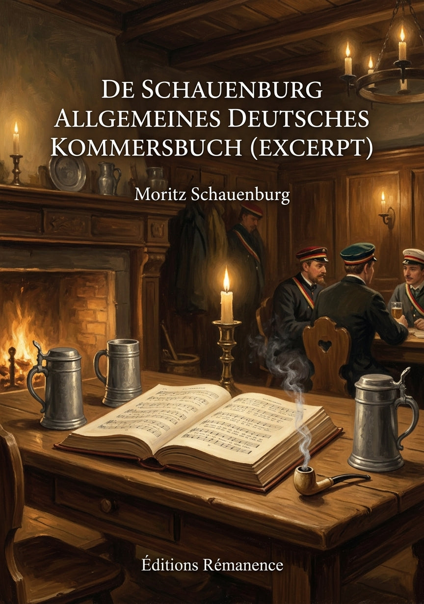 Livre De Schauenburg Allgemeines Deutsches Kommersbuch (excerpt) par Moritz Schauenburg - Couverture - Editions Remanence