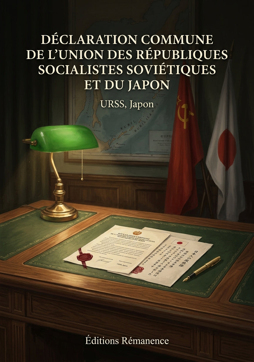 Livre Déclaration Commune de L’Union des Républiques Socialistes Soviétiques et du Japon par URSS, Japon - Couverture - Editions Remanence