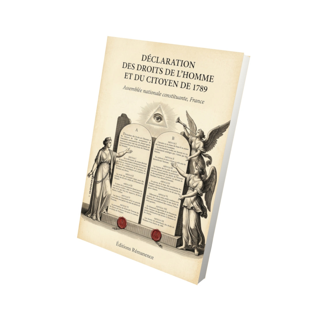 Livre Déclaration des Droits de l’Homme et du Citoyen de 1789 par Assemblée nationale constituante, France - Vue 3D - Editions Remanence