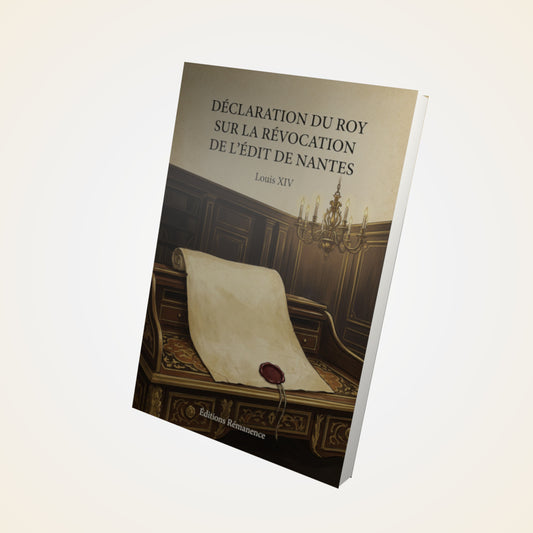 Livre Déclaration du Roy sur la Révocation de l’Édit de Nantes - Louis XIV - Couverture 3D