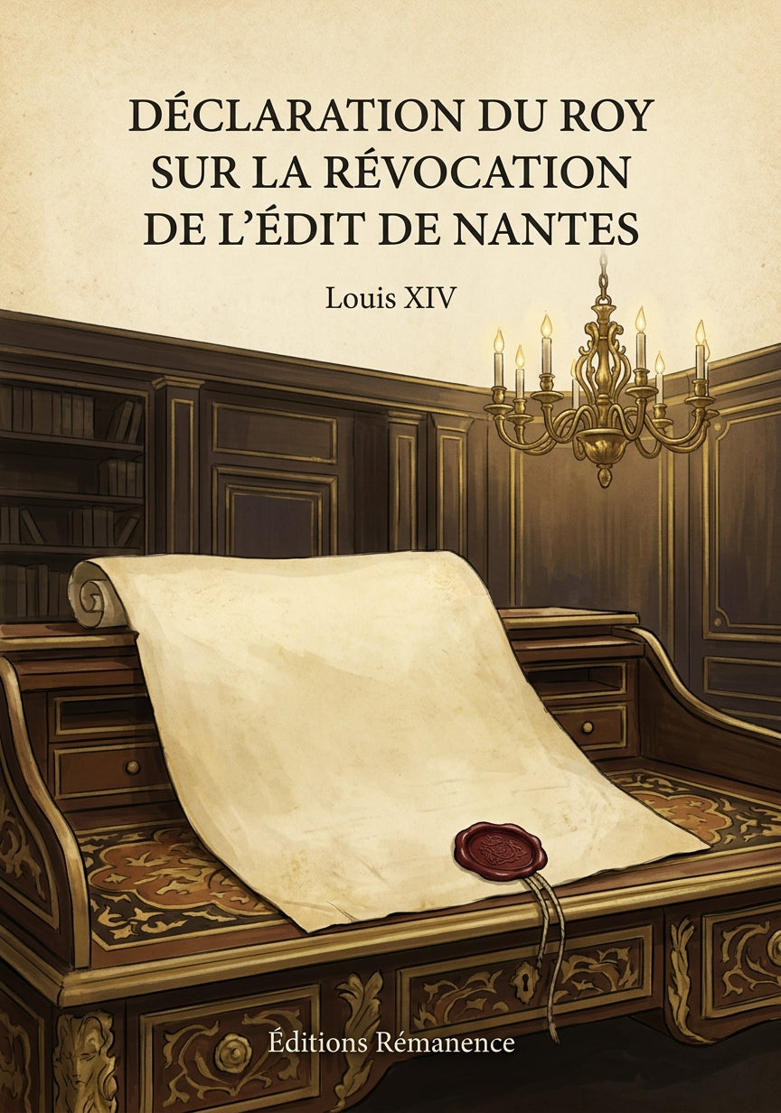 Déclaration du Roy sur la Révocation de l’Édit de Nantes - Louis XIV (Couverture)