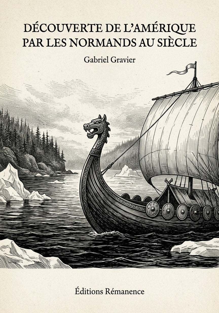 Livre Découverte de l’Amérique par les Normands au siècle par Gabriel Gravier - Couverture - Editions Remanence