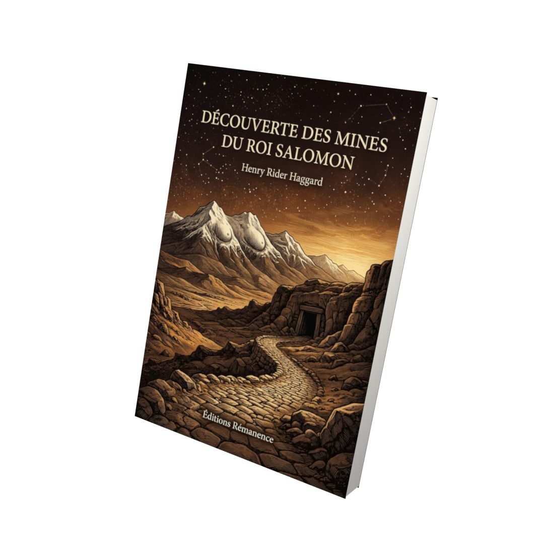 Livre Découverte des mines du roi Salomon par Henry Rider Haggard - Vue 3D - Editions Remanence