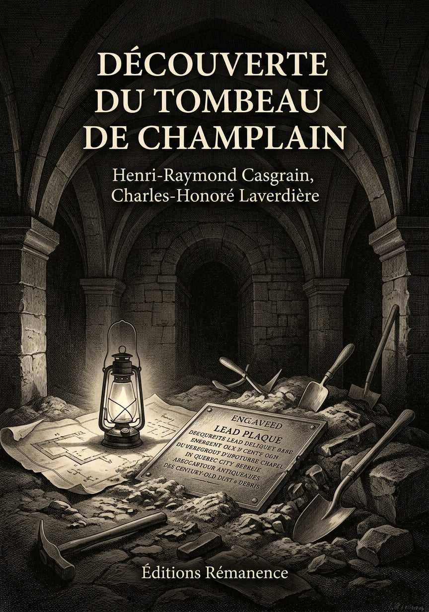 Livre Découverte du tombeau de Champlain par Henri-Raymond Casgrain, Charles-Honoré Laverdière - Couverture - Editions Remanence