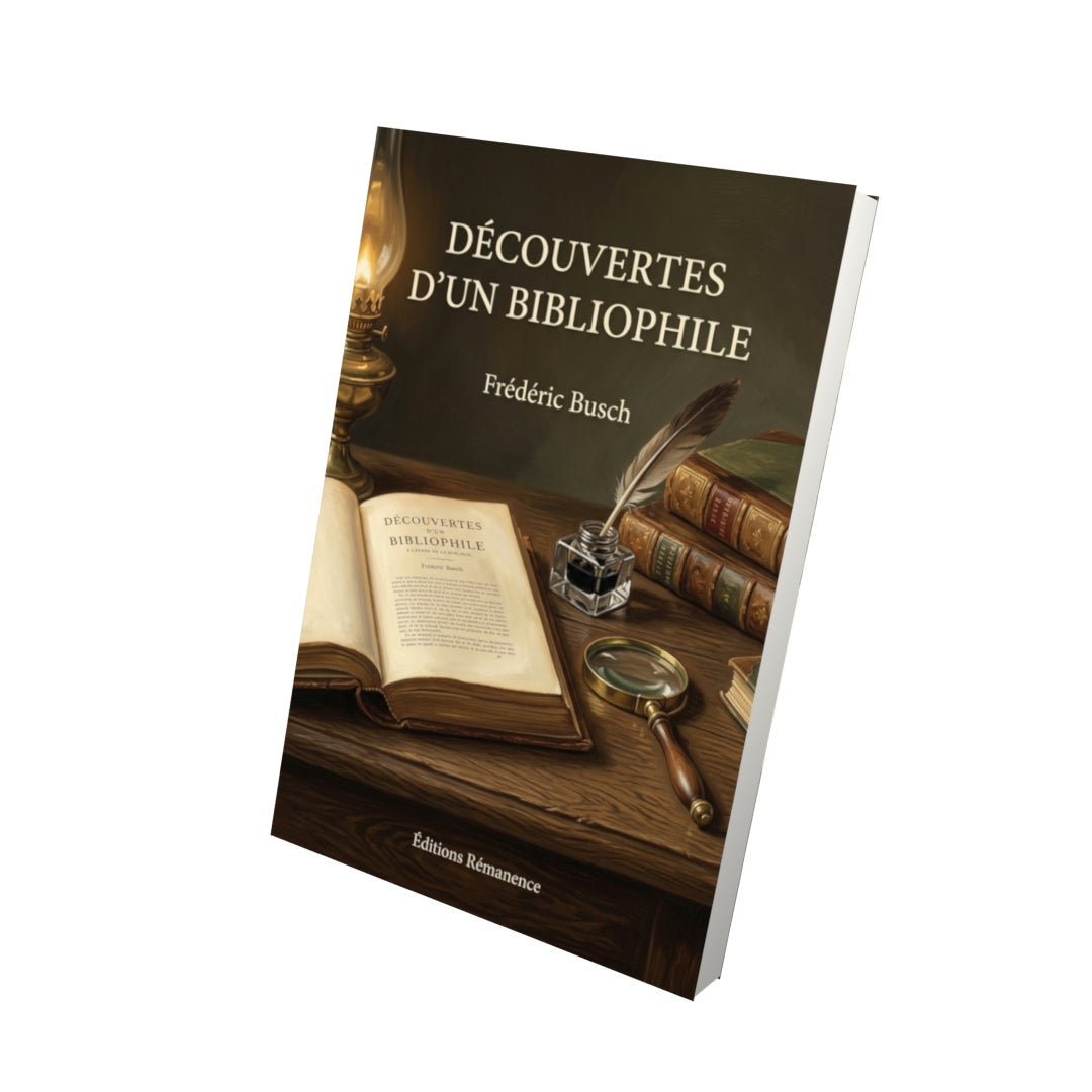 Livre Découvertes d’un bibliophile par Frédéric Busch - Vue 3D - Editions Remanence