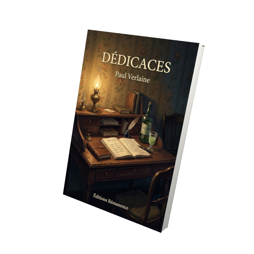Livre Dédicaces par Paul Verlaine - Vue 3D - Editions Remanence