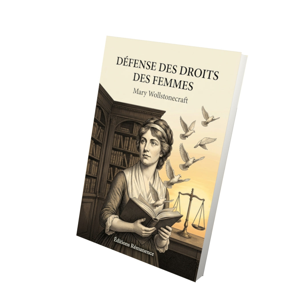 Livre Défense des droits des femmes par Mary Wollstonecraft - Vue 3D - Editions Remanence