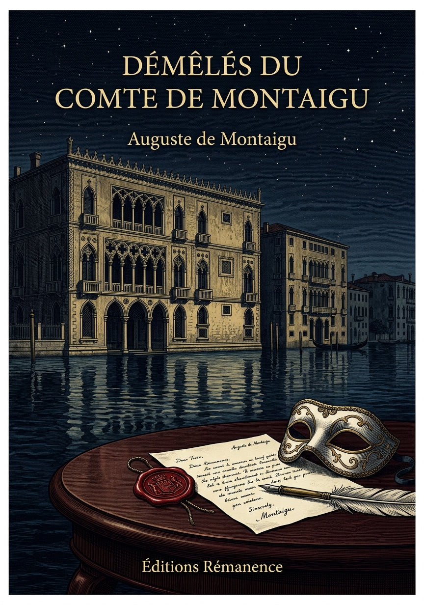 Livre Démêlés du Comte de Montaigu par Auguste de Montaigu - Couverture - Editions Remanence