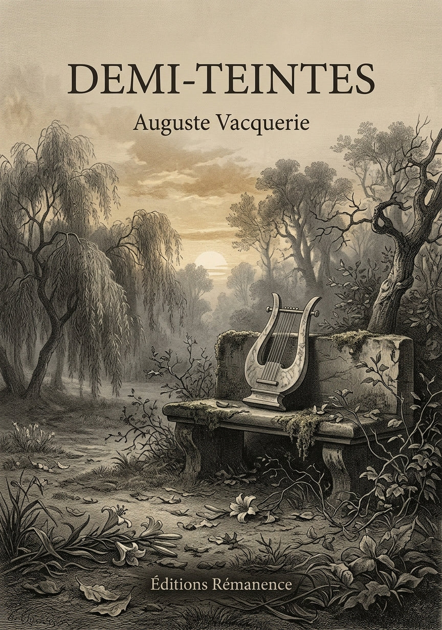 Livre Demi-teintes par Auguste Vacquerie - Couverture - Editions Remanence