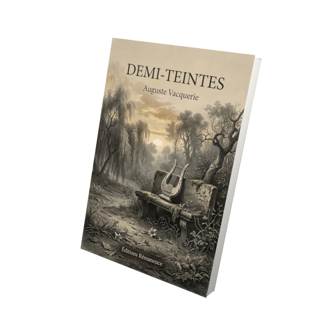 Livre Demi-teintes par Auguste Vacquerie - Vue 3D - Editions Remanence