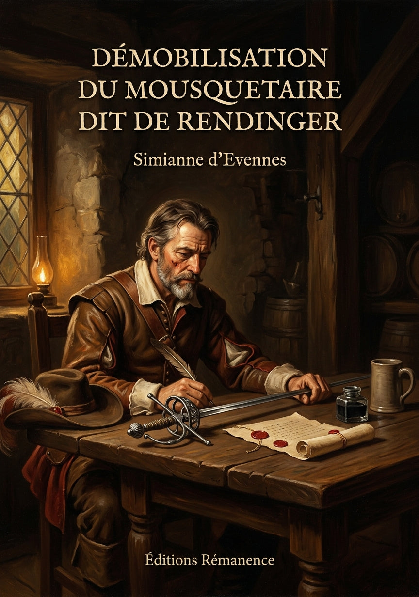 Livre Démobilisation du mousquetaire dit de Rendinger par Simianne d’Evennes - Couverture - Editions Remanence