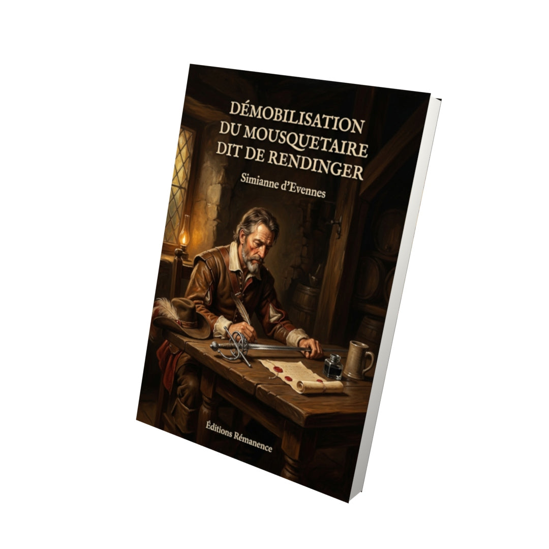 Livre Démobilisation du mousquetaire dit de Rendinger par Simianne d’Evennes - Vue 3D - Editions Remanence