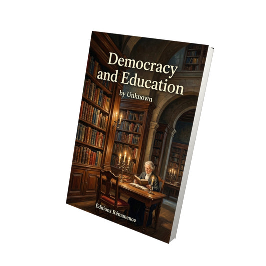 Livre Democracy and Education - Vue 3D - Editions Remanence