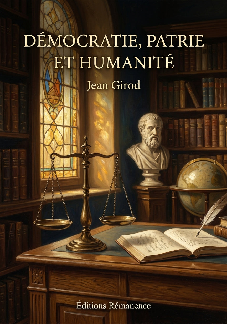 Livre Démocratie, patrie et humanité par Jean Girod - Couverture - Editions Remanence
