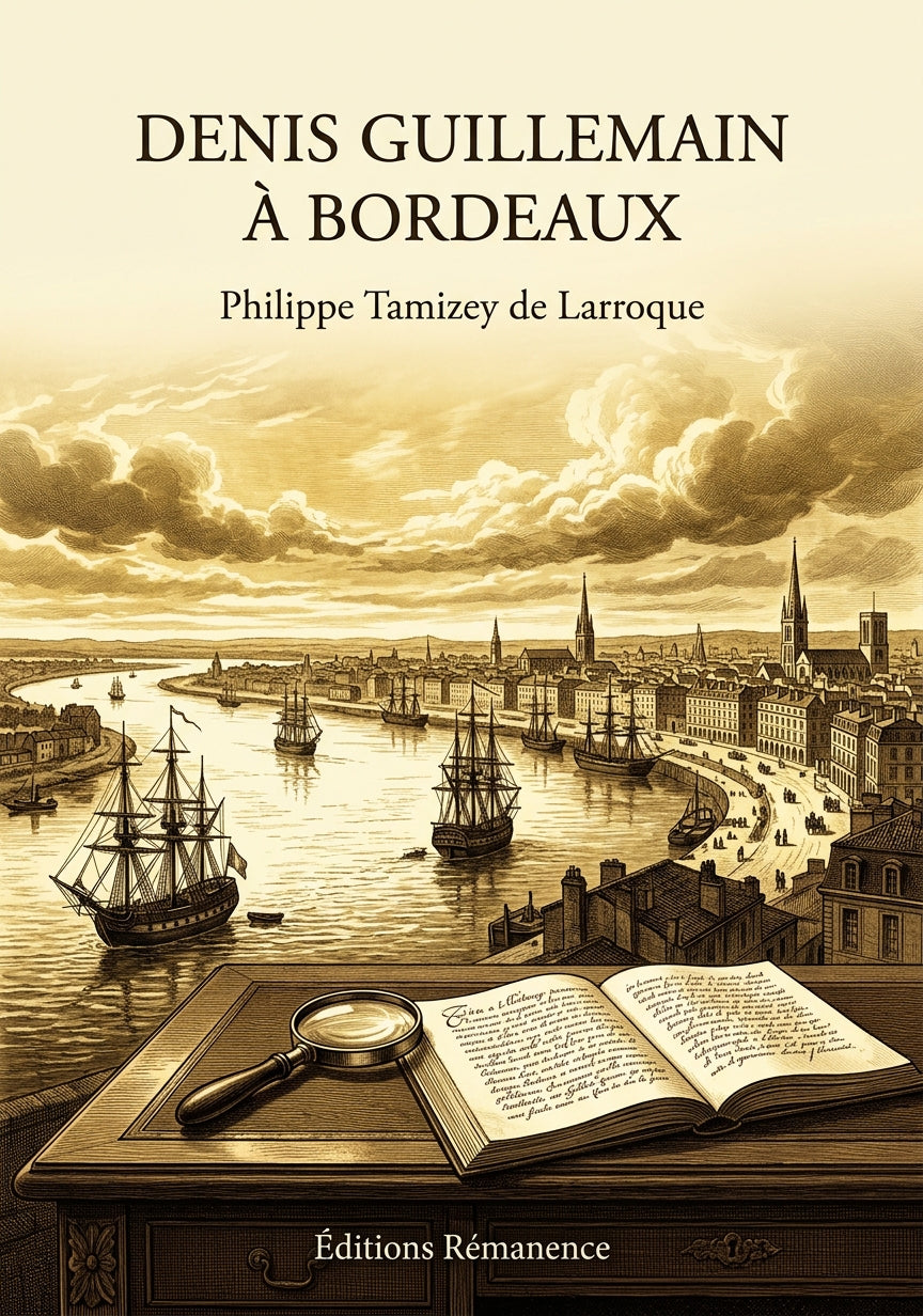 Livre Denis Guillemain à Bordeaux par Philippe Tamizey de Larroque - Couverture - Editions Remanence