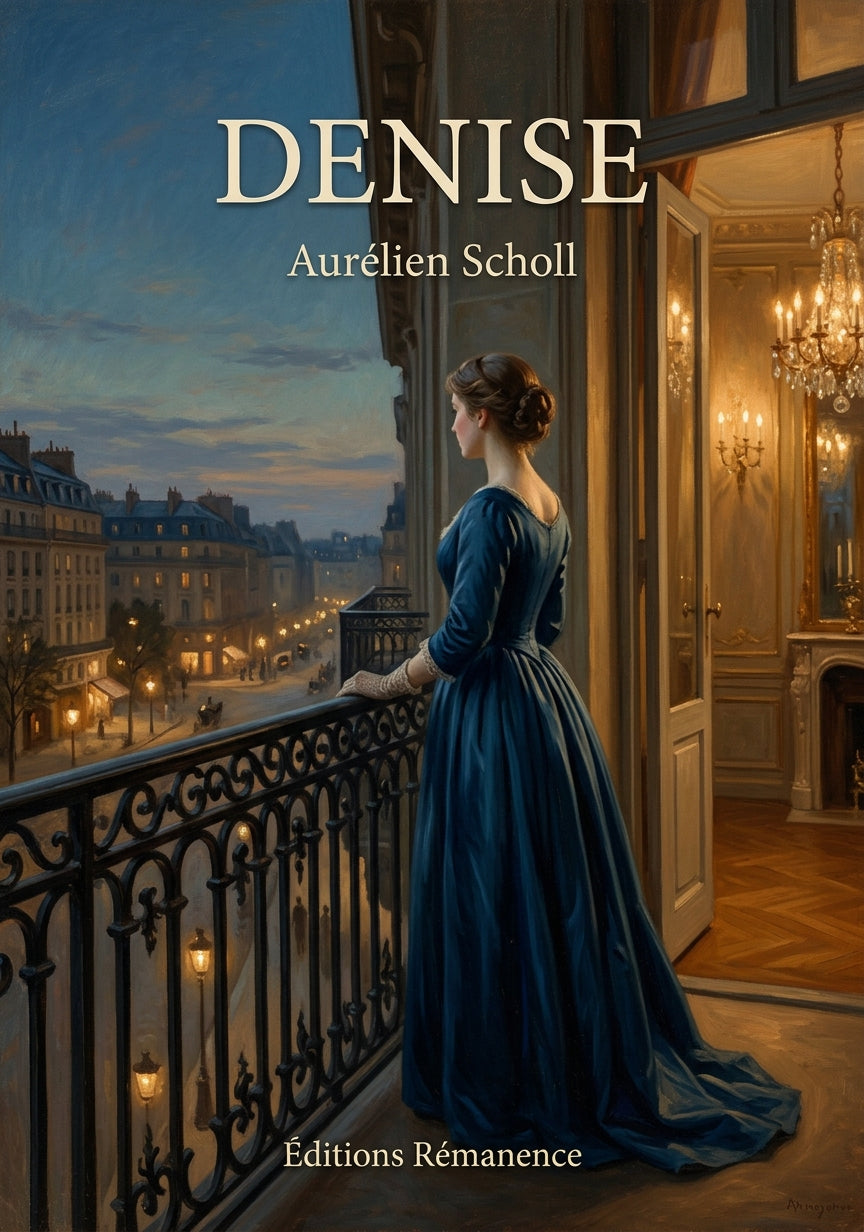 Livre Denise par Aurélien Scholl - Couverture - Editions Remanence